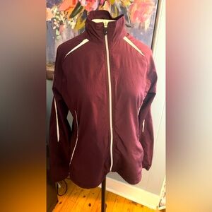 Holloway Ladies Burgundy Windbreaker Jacket Size Medium